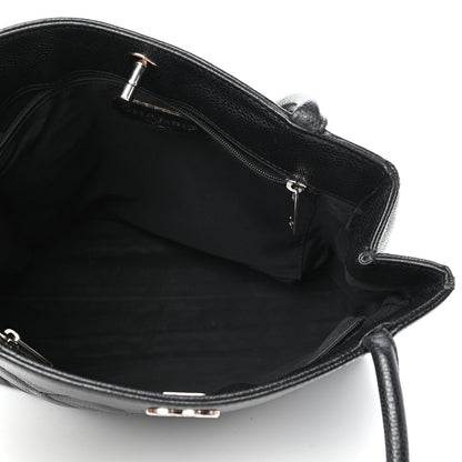 Chanel Caviar Quilted Small CC Shopping Tote Black 5 of 9