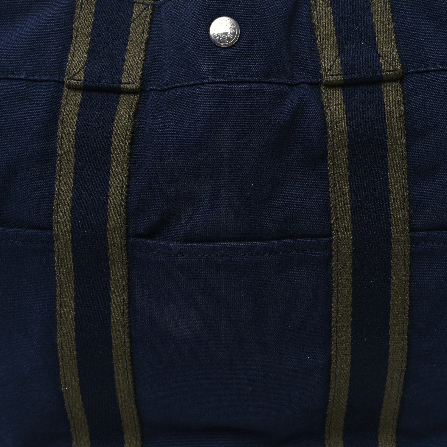 Hermes Canvas Herline GM Tote Navy 8 of 12