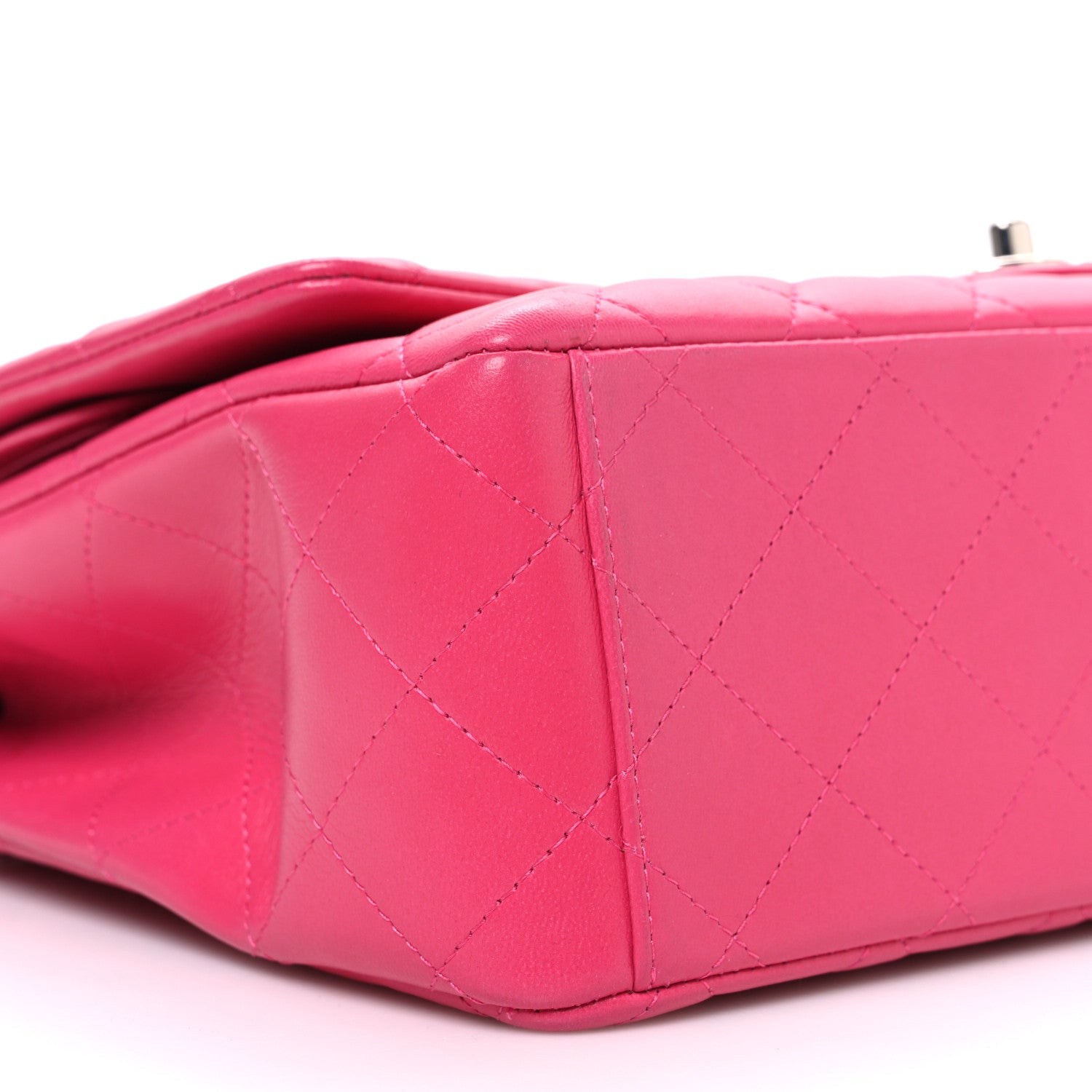 Chanel Lambskin Quilted Maxi Double Flap Fuchsia 9 of 10