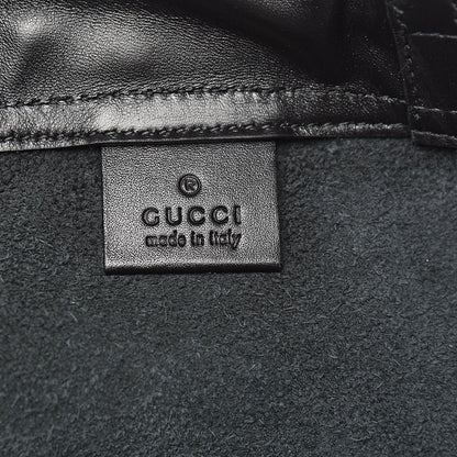 Gucci Calfskin Logo Drawstring Backpack Black 7 of 12