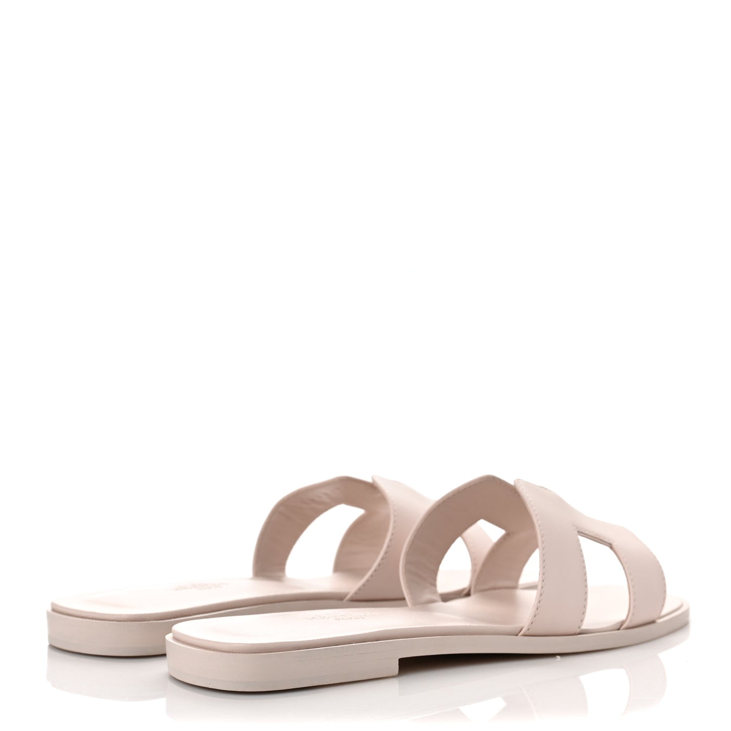 Box Calfskin Oran Sandals 37.5 Rose Pale