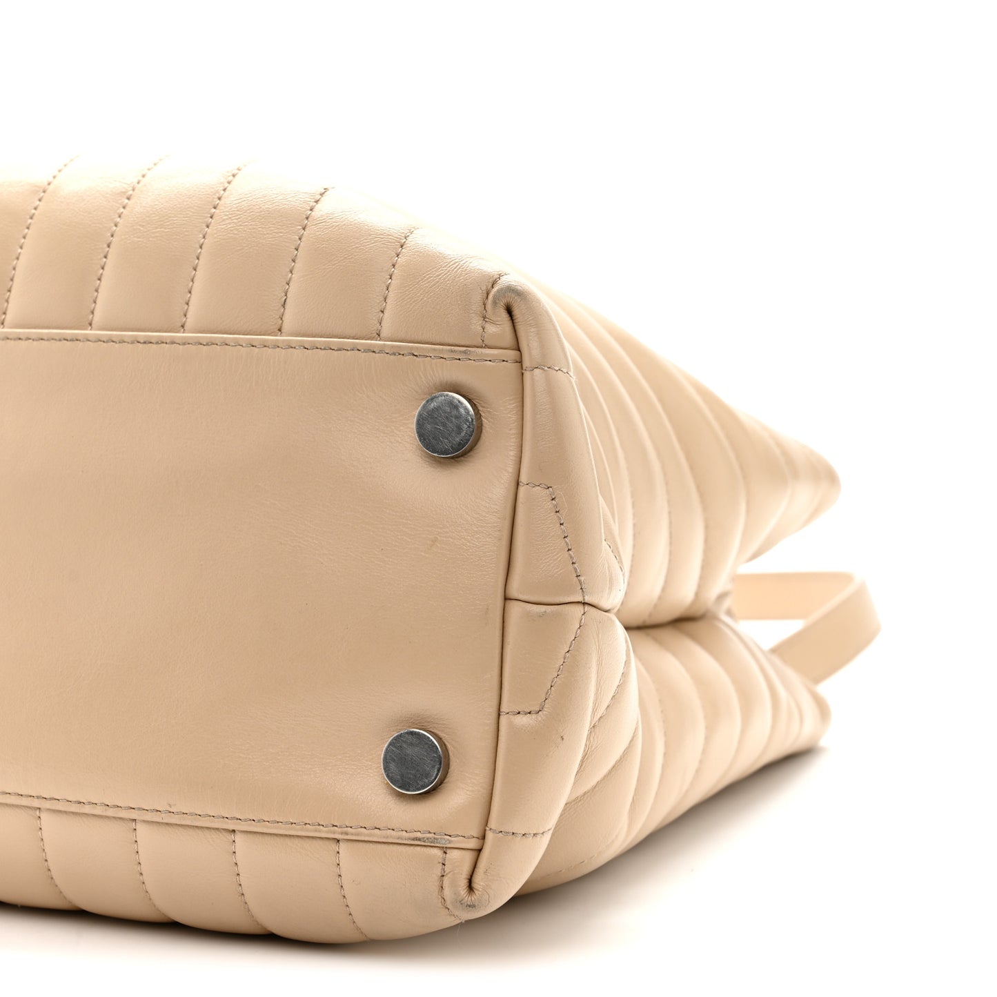 Calfskin Y Quilted Monogram Large Loulou Shopper Nude Powder