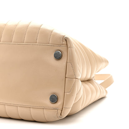 Saint Laurent Calfskin Y Quilted Monogram Large Loulou Shopper Nude Powder 16 of 16