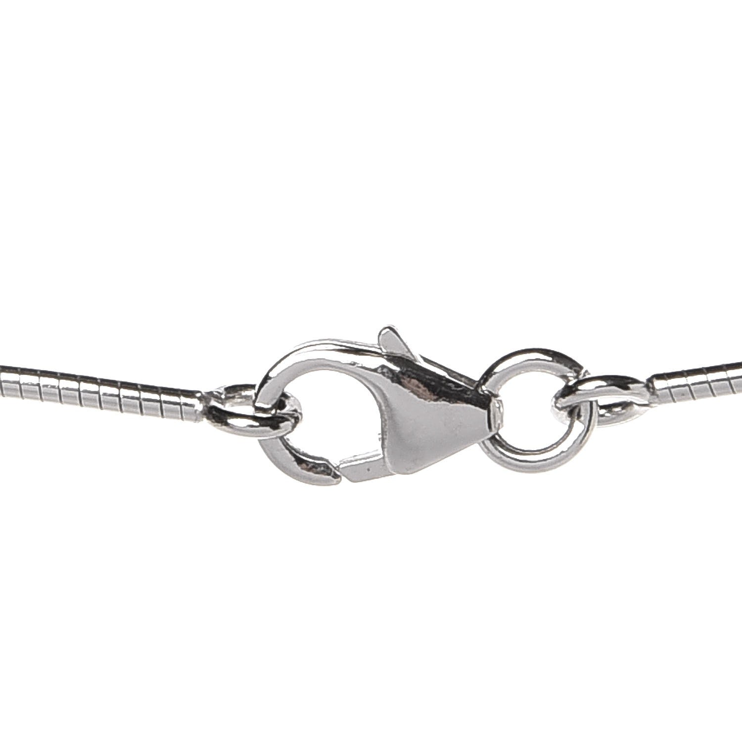 Hermes Lacquered Palladium Pop H Pendant Necklace White 5 of 5