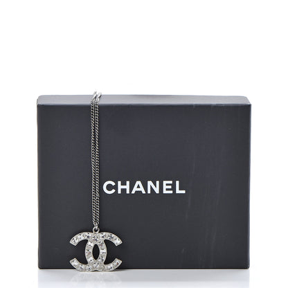 Chanel Baguette Crystal CC Necklace Silver 6 of 6