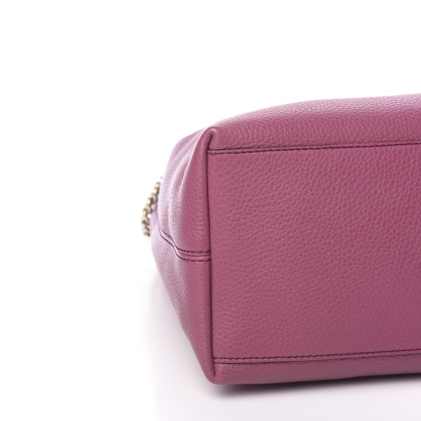 Pebbled Calfskin Medium Soho Chain Shoulder Bag Peonia Flower