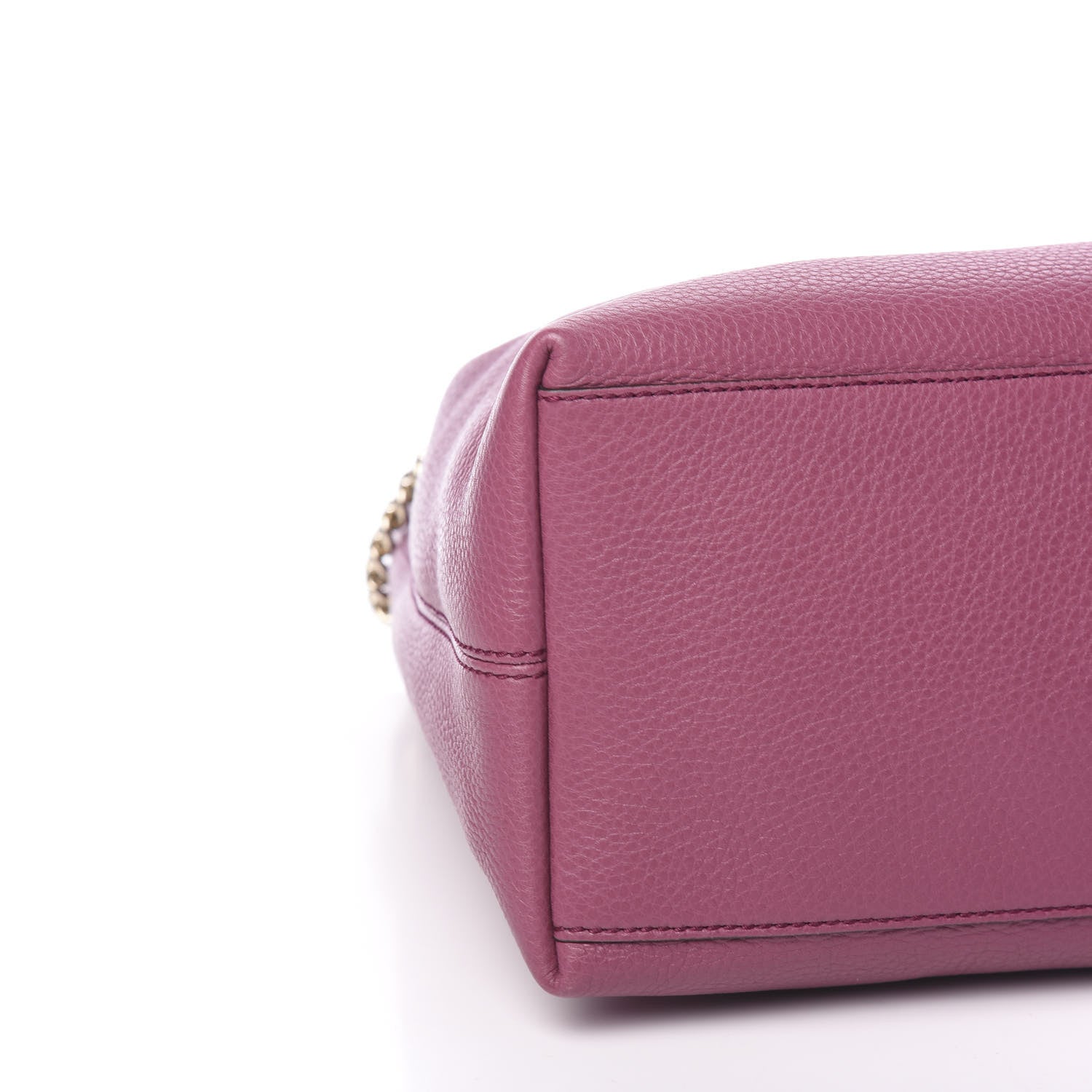 Gucci Pebbled Calfskin Medium Soho Chain Shoulder Bag Peonia Flower 9 of 11