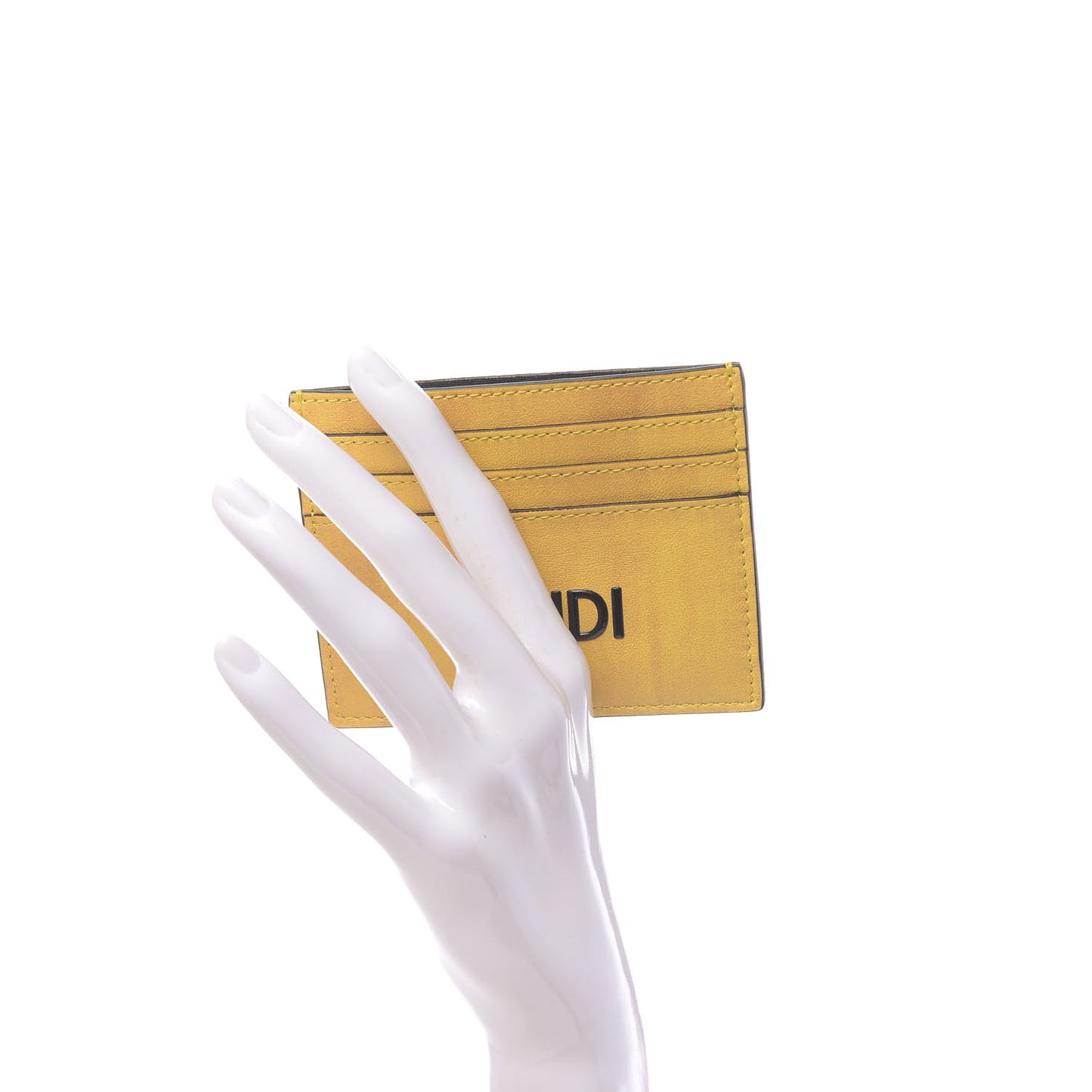 Vitello Fluffy Logo Card Holder Yellow Box Black