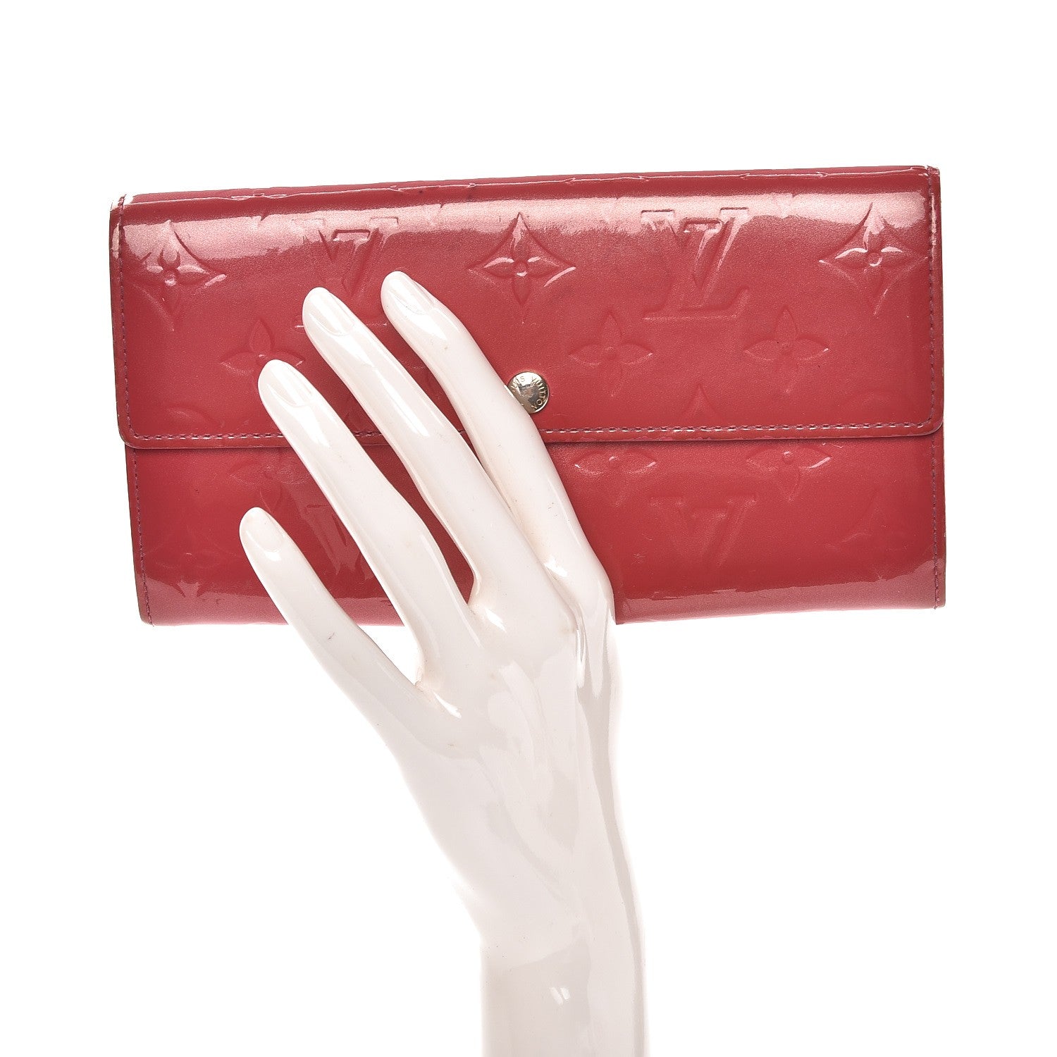 Louis Vuitton Vernis Sarah Wallet Framboise 2 of 15