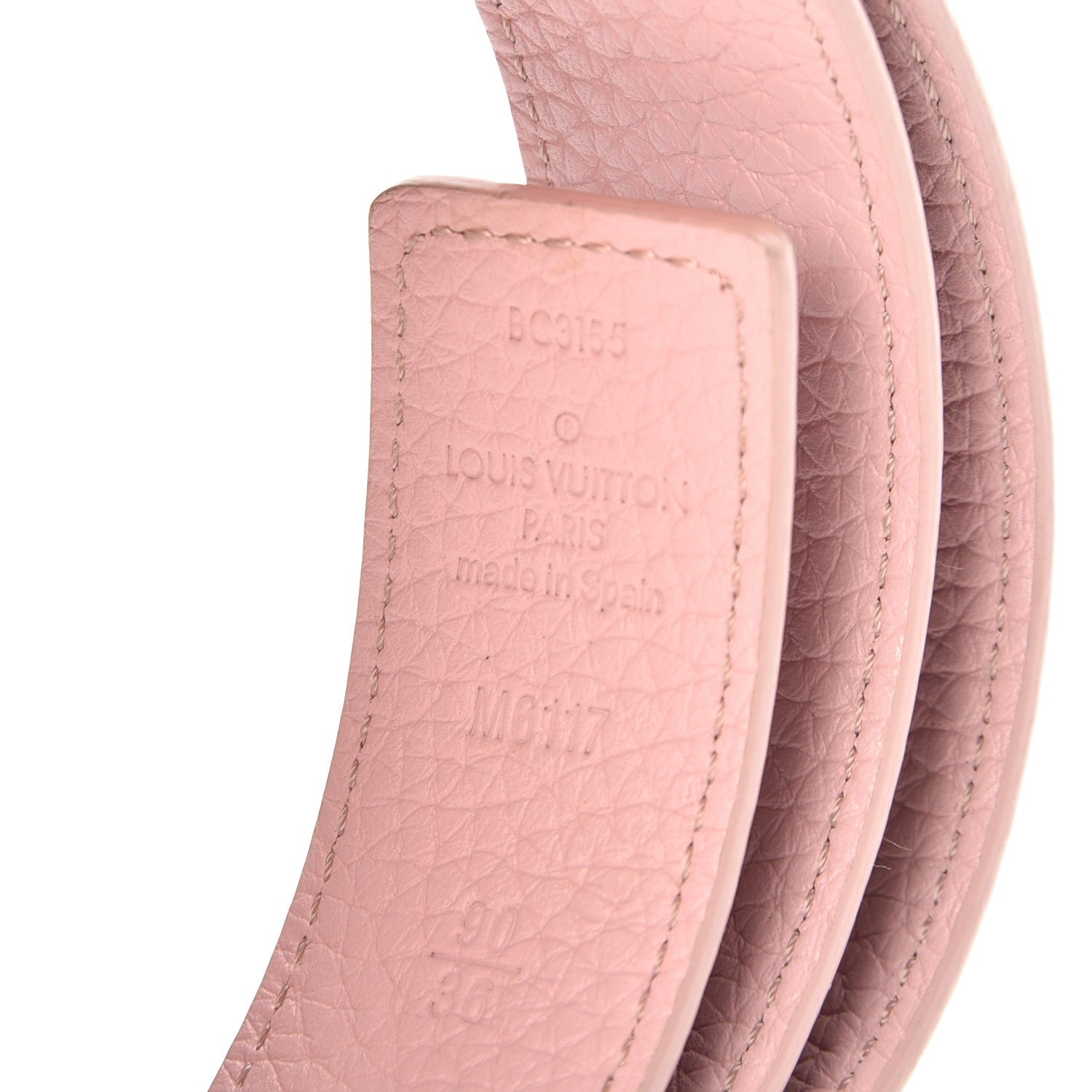 Louis Vuitton Taurillon Calfskin LV Initiales Reversible Belt 90 36 Bordeaux 4 of 6
