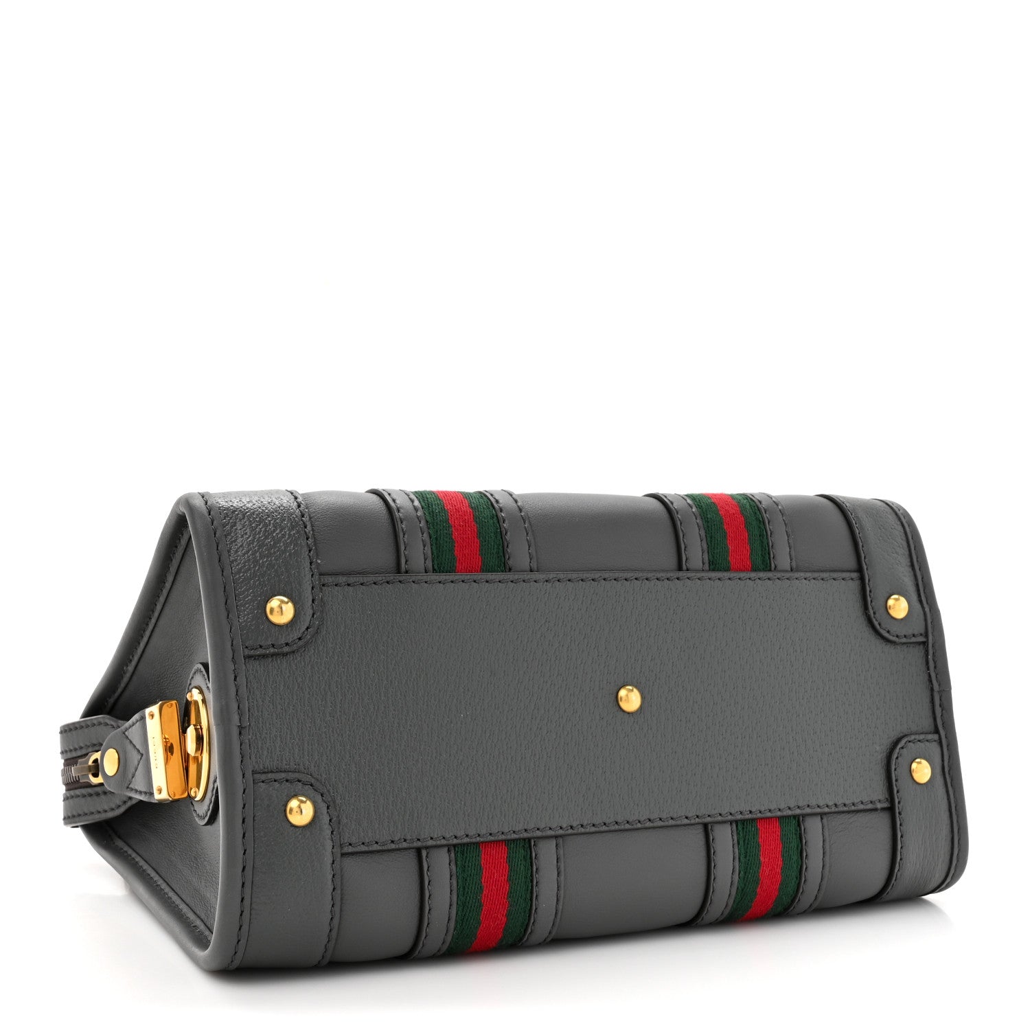 Gucci Koi Calfskin Small Bauletto Duffle Top Handle Bag Grey 4 of 11