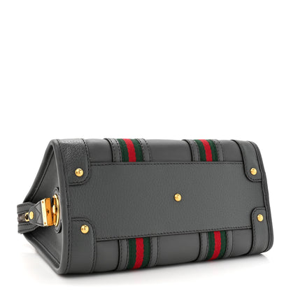Gucci Koi Calfskin Small Bauletto Duffle Top Handle Bag Grey 4 of 11