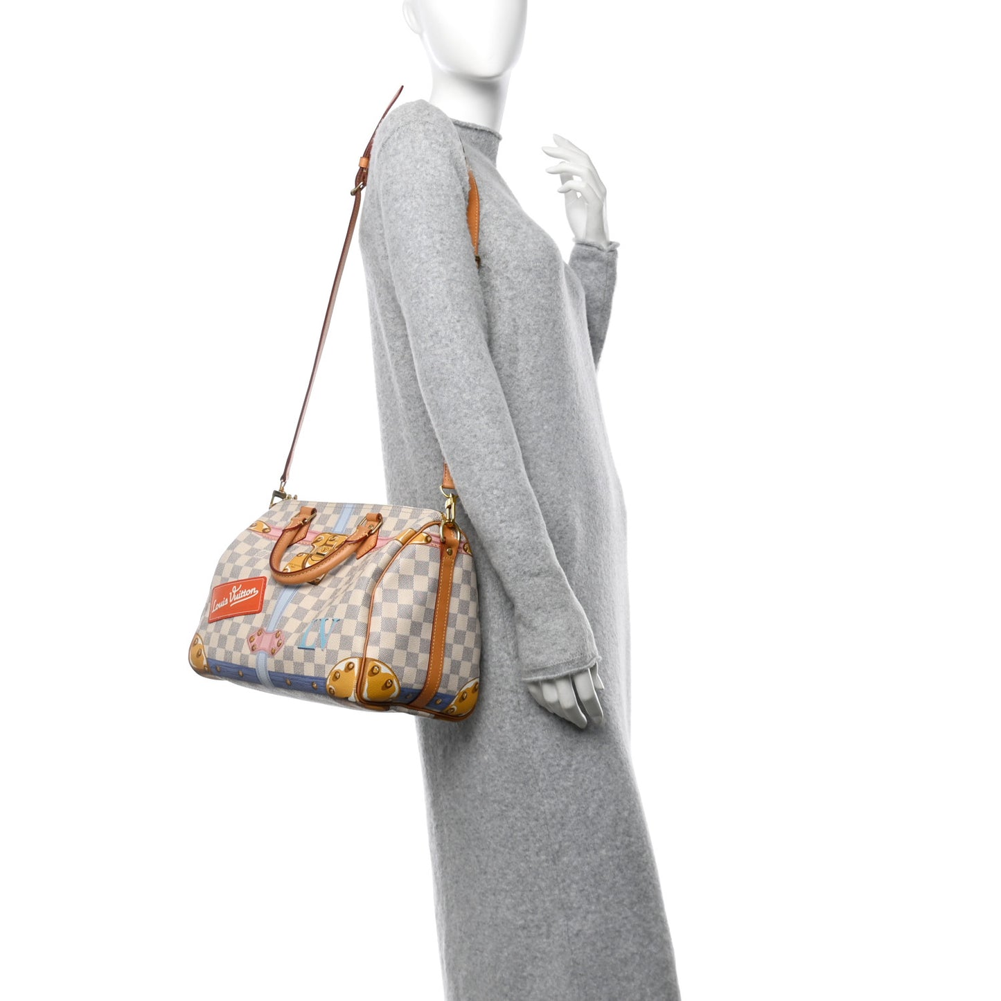 Damier Azur Summer Trunks Speedy Bandouliere 30