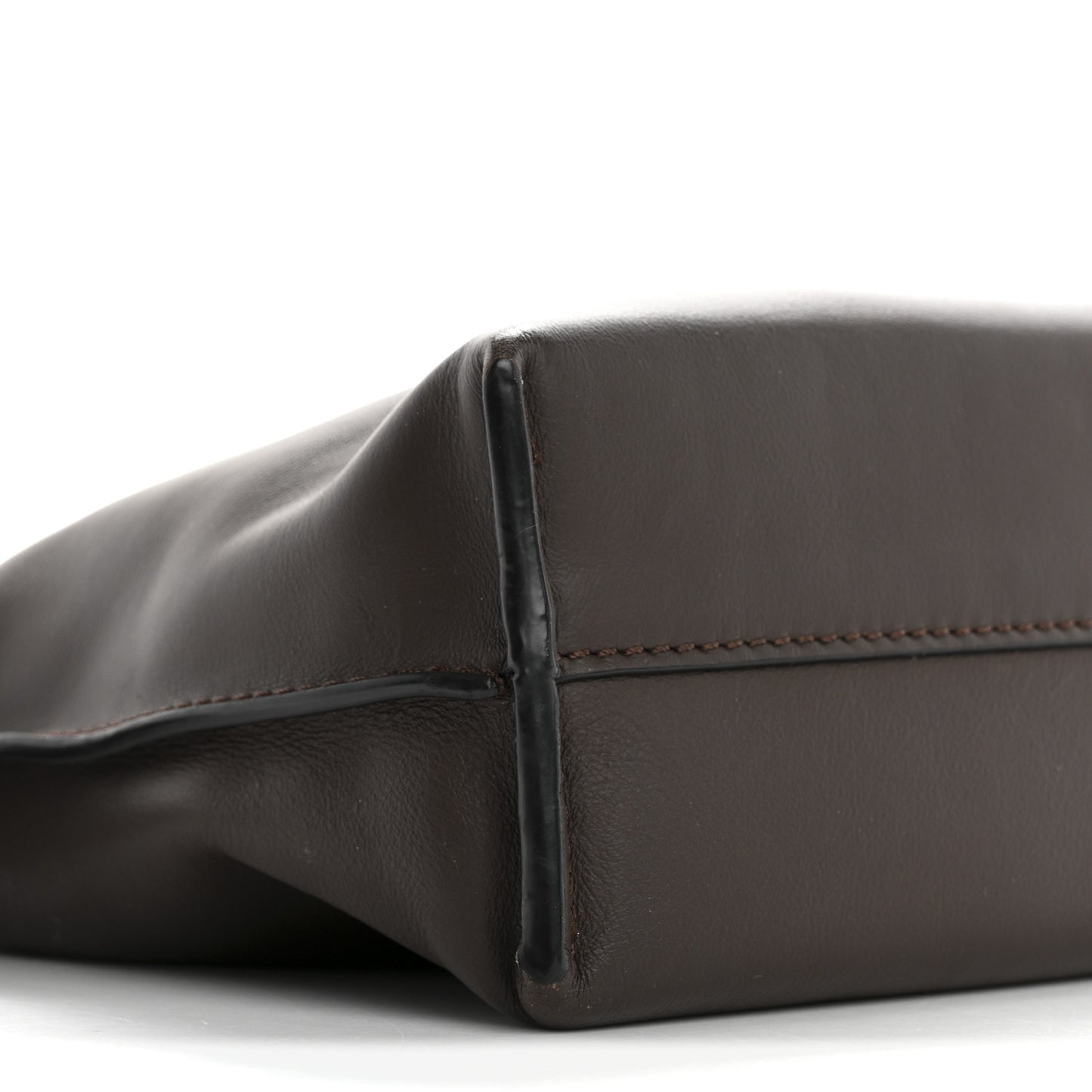 Calfskin Mini Flamenco Knot Clutch Chocolate