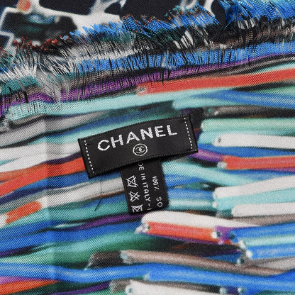 Chanel Silk Circuit Board Data Scarf Multicolor 5 of 6