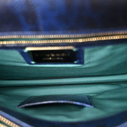 Bulgari Shiny Karung Medium Serpenti Forever Crossbody Bag Dark Blue 6 of 10