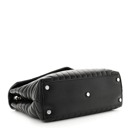 Saint Laurent Calfskin Y Quilted Monogram Large Loulou Chain Satchel Black 4 of 14
