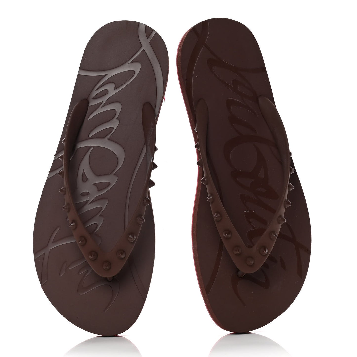 Rubber Spike Loubi Donna Flip Flop 41 Nude