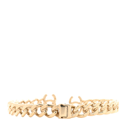 Chanel Metal CC Chain Link Choker Necklace S Gold 3 of 5