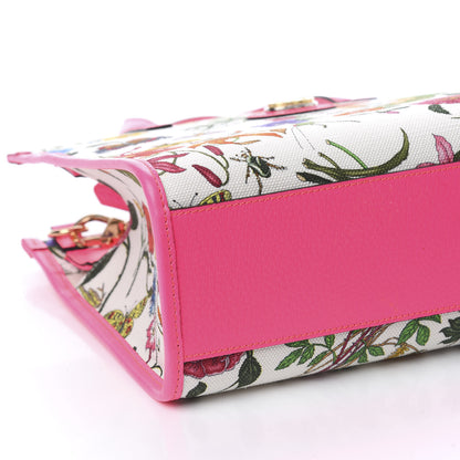 Gucci Canvas Medium Flora Tote Fuchsia 9 of 11