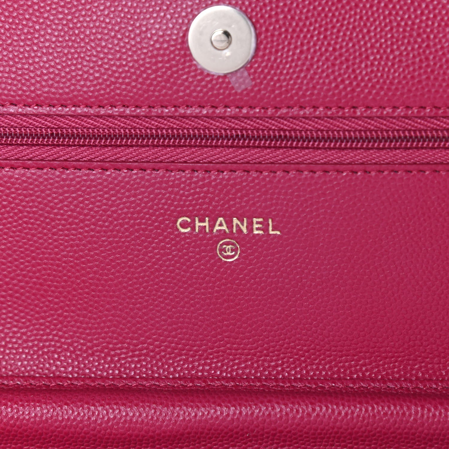Chanel Caviar Quilted Wallet On Chain WOC Dark Pink 6 of 11
