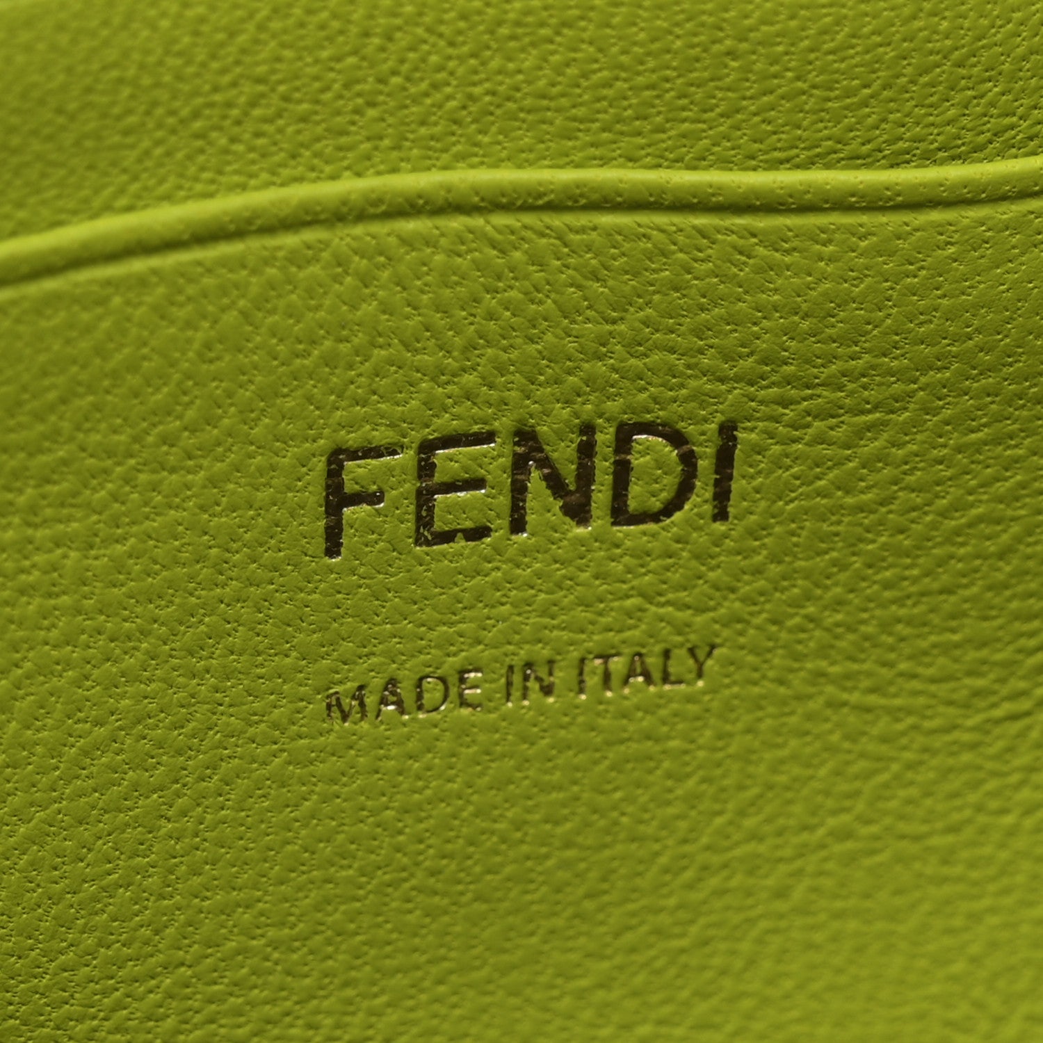 Fendi Nappa FF 1974 Embossed Mini Baguette Wasabi 6 of 12