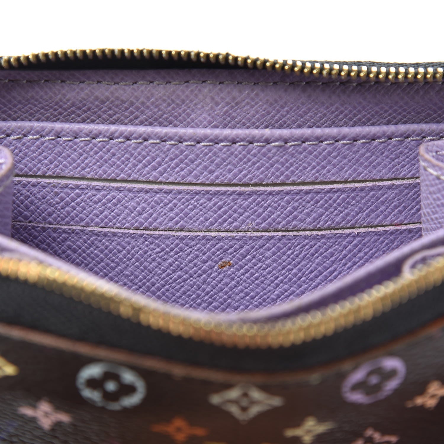 Louis Vuitton Monogram Multicolor Zippy Coin Purse Black Violet 7 of 9