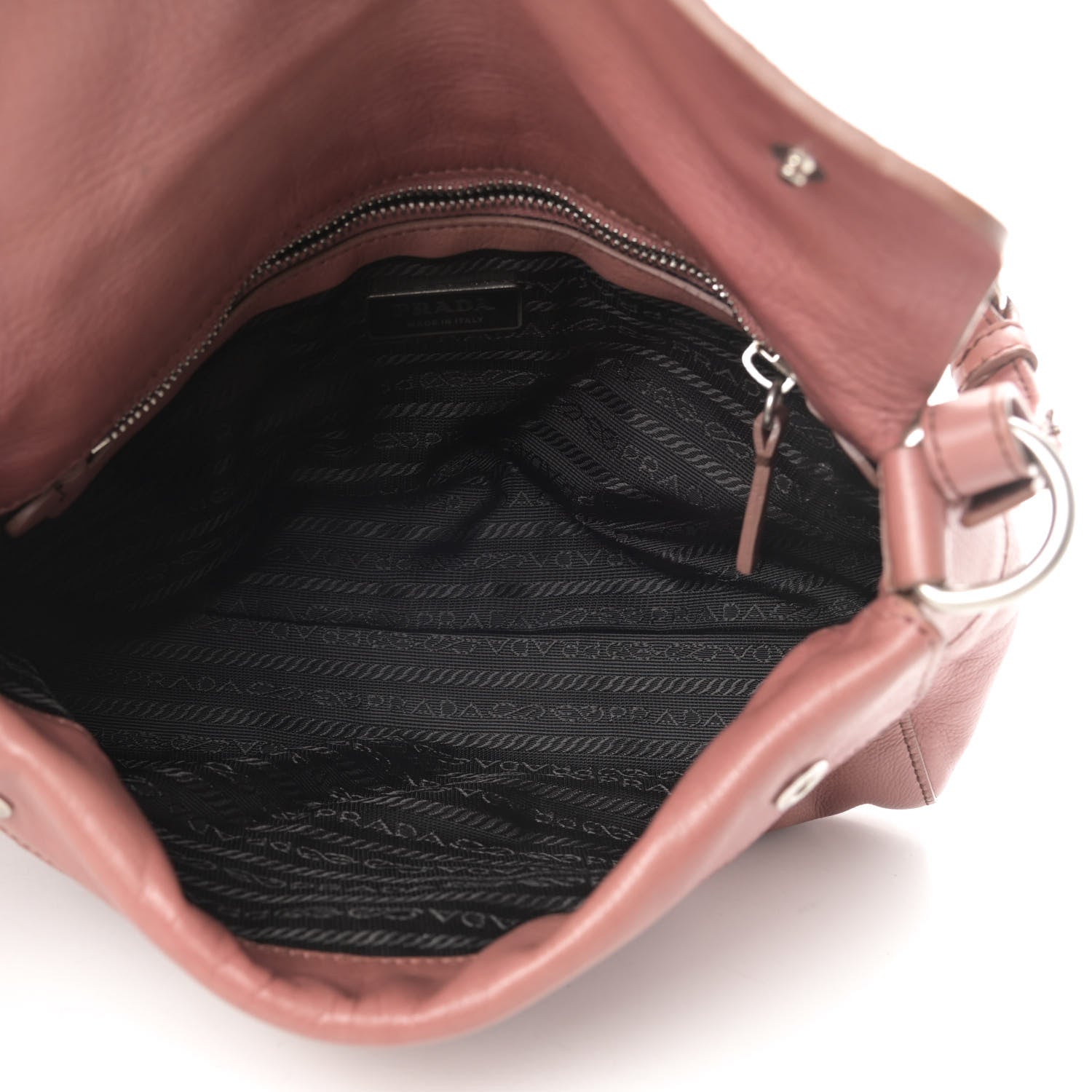 Prada Buffalo Easy Pushlock Flap Shoulder Bag Confetto 5 of 15