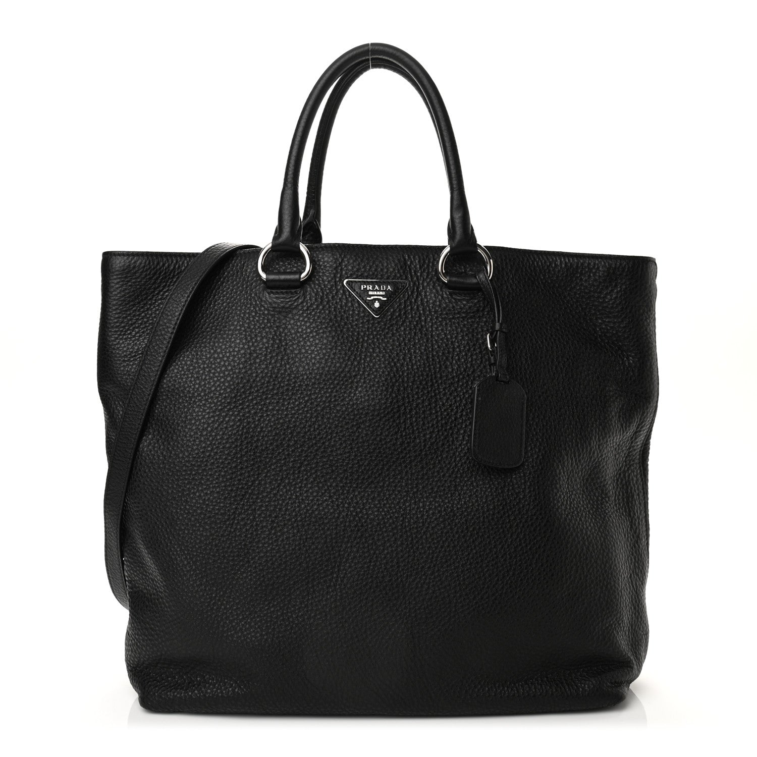 Prada Vitello Daino Shopping Tote Black 1 of 9
