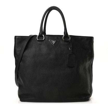 Prada Vitello Daino Shopping Tote Black 1 of 9