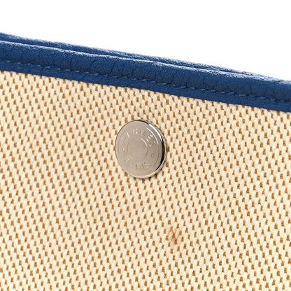 Hermes Twill H Negonda Garden Party 36 MM Tote Ecru Desert Bleu France 11 of 12