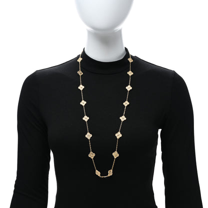 Van Cleef & Arpels VAN CLEEF & ARPELS 18K Yellow Gold 20 Motifs Vintage Alhambra Necklace 2 of 5