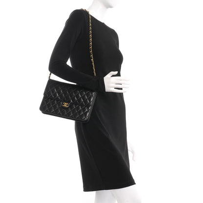 Chanel Lambskin Quilted Medium Single Flap Black 2 of 10