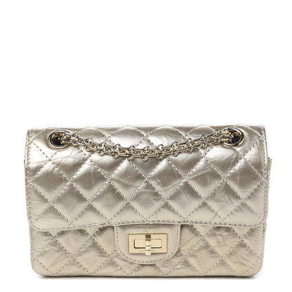 Chanel Aged Calfskin Quilted 2.55 Reissue Mini Flap Light Gold 1 of 9
