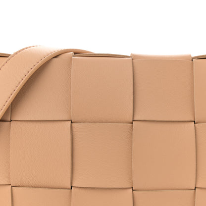 Bottega Veneta Lambskin Maxi Intrecciato Cassette Crossbody Bag Almond 8 of 10
