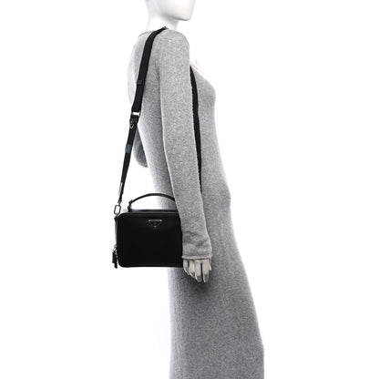 Prada Spazzolato Medium Brique Crossbody Bag Black 2 of 12