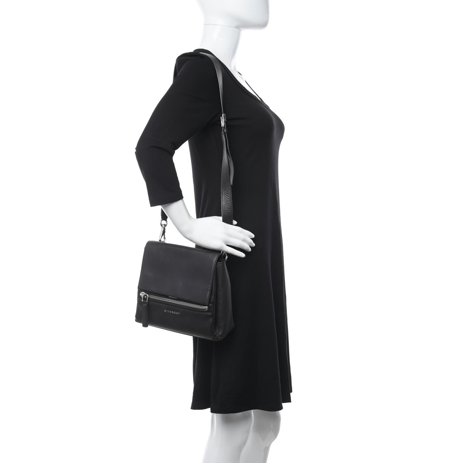 Givenchy Calfskin Mini Pandora Pure Flap Bag Black 2 of 10