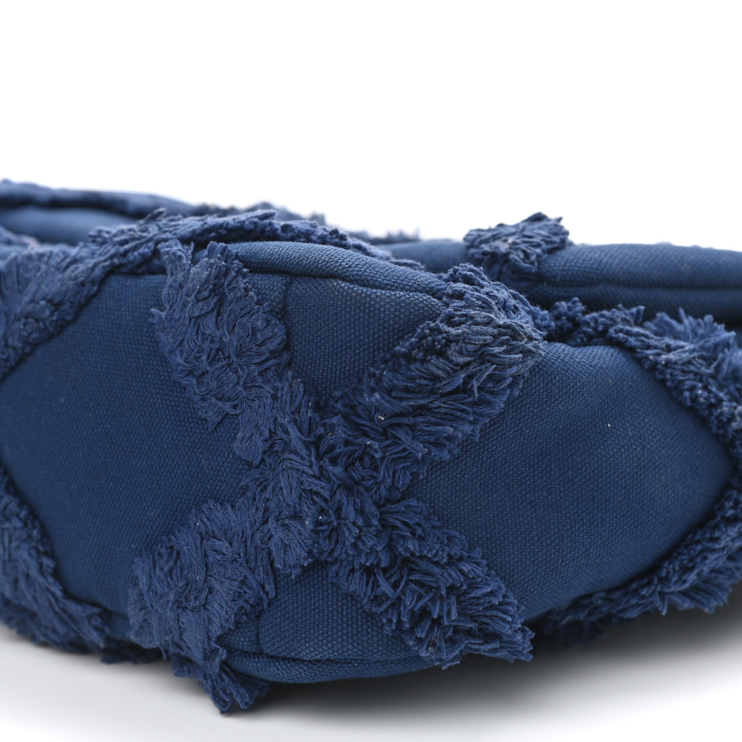Chanel Cotton Canvas Quilted Medium Chanel 19 Flap Navy Blue 9 of 11