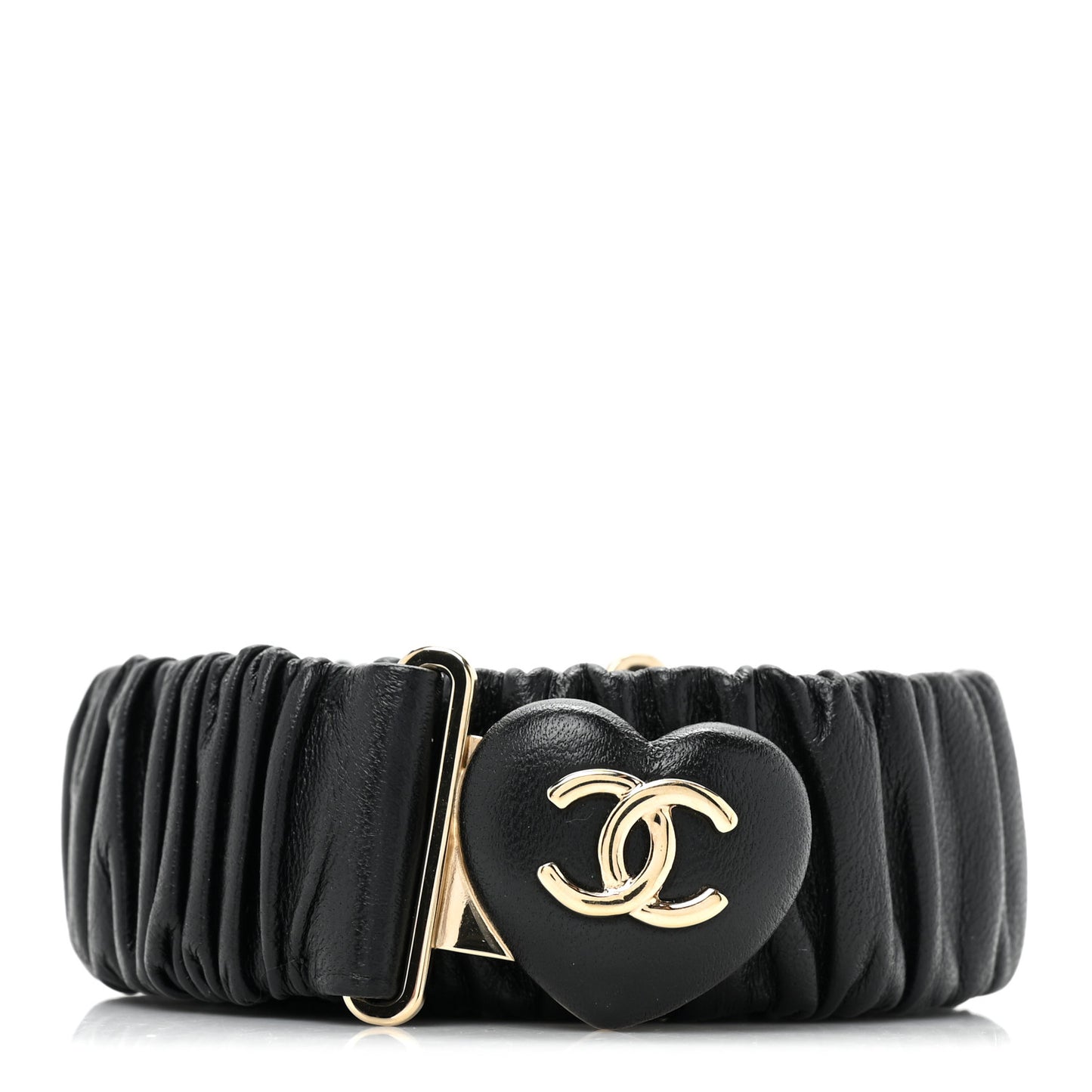 Calfskin CC Heart Belt 80 32 Black