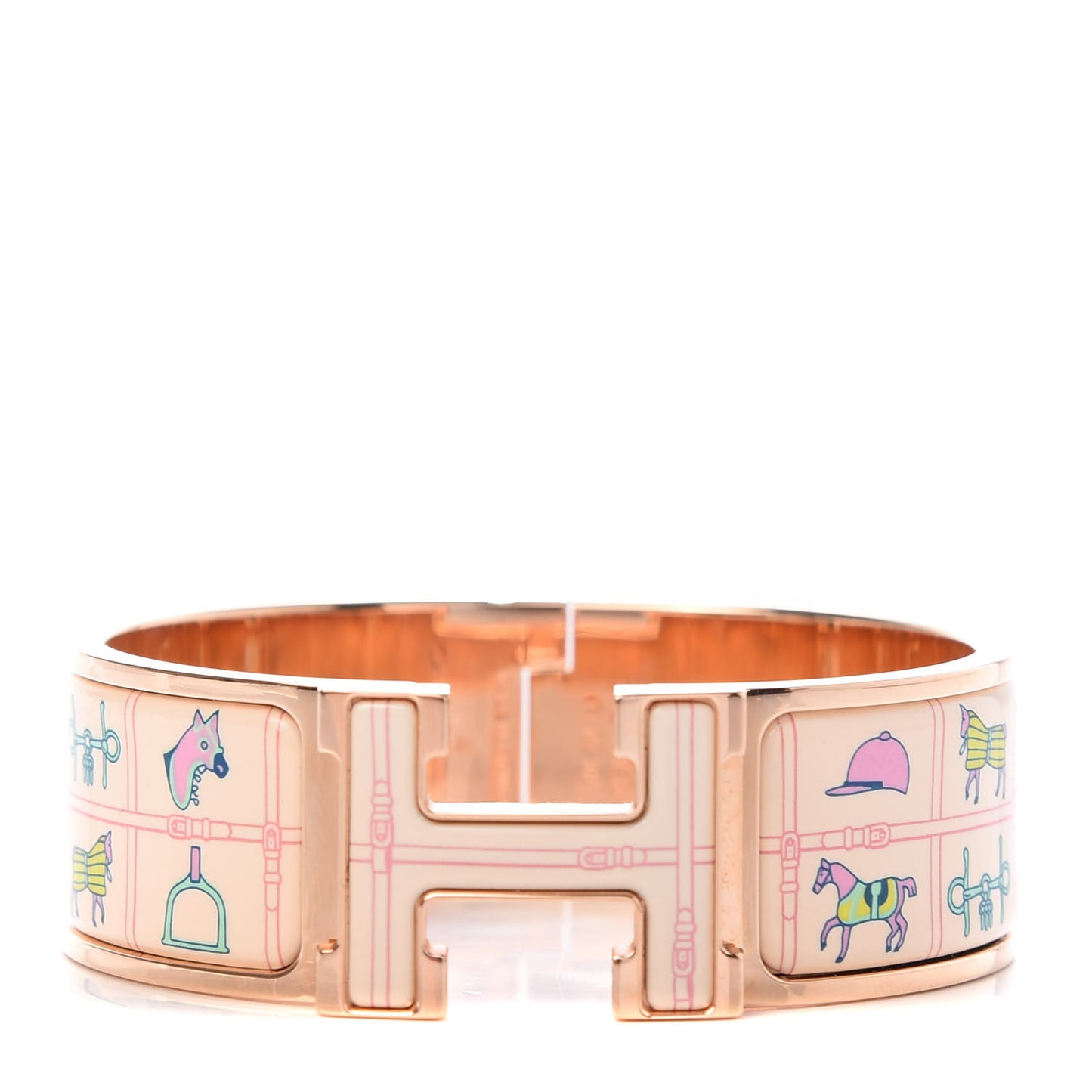 Enamel Couvertures et Tenues de Jour Wide Clic Clac H Bracelet PM Pannacotta