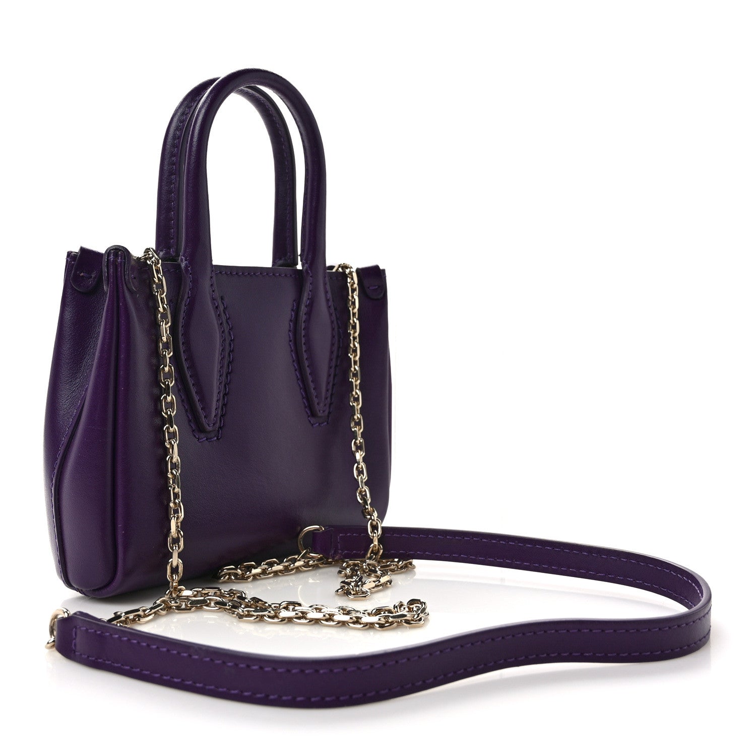 Lanvin Smooth Calfskin Micro Le Journee Dark Purple 3 of 9