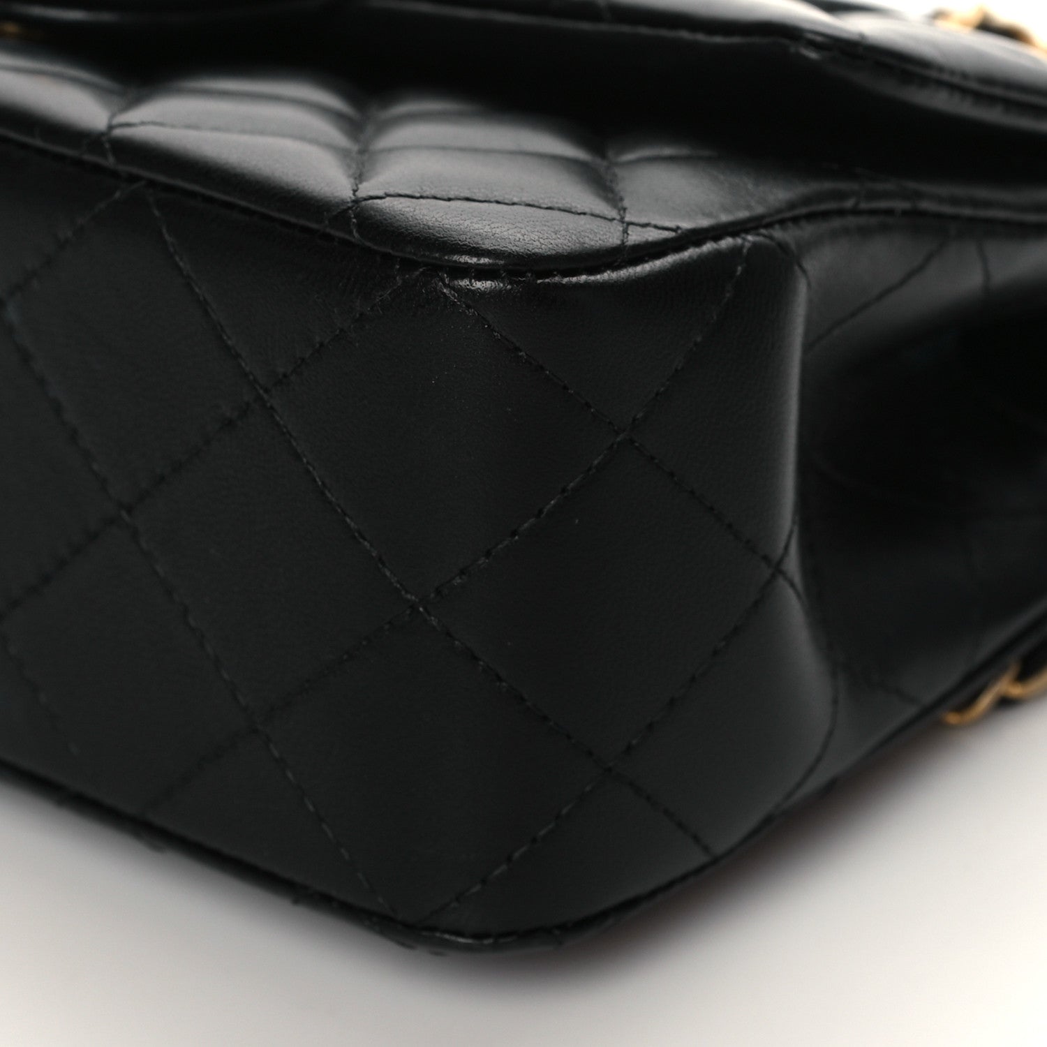 Chanel Lambskin Quilted Metal Mini Top Handle Rectangular Flap Black 9 of 10