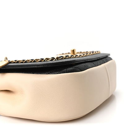 Chanel Lambskin Caviar Lovely Chains Flap Shoulder Bag Ivory Black 9 of 10
