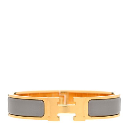 Hermes Enamel Narrow Clic Clac H Bracelet PM Marron Glace 1 of 4