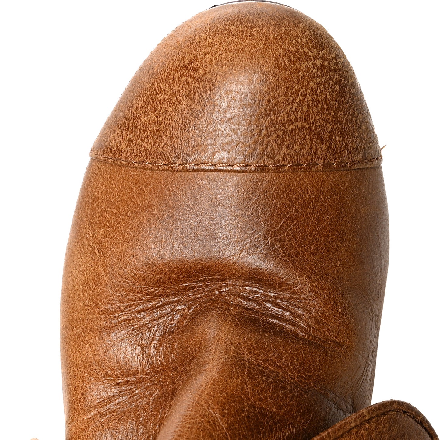 Calfskin Quilted CC High Boots 37.5 Brown