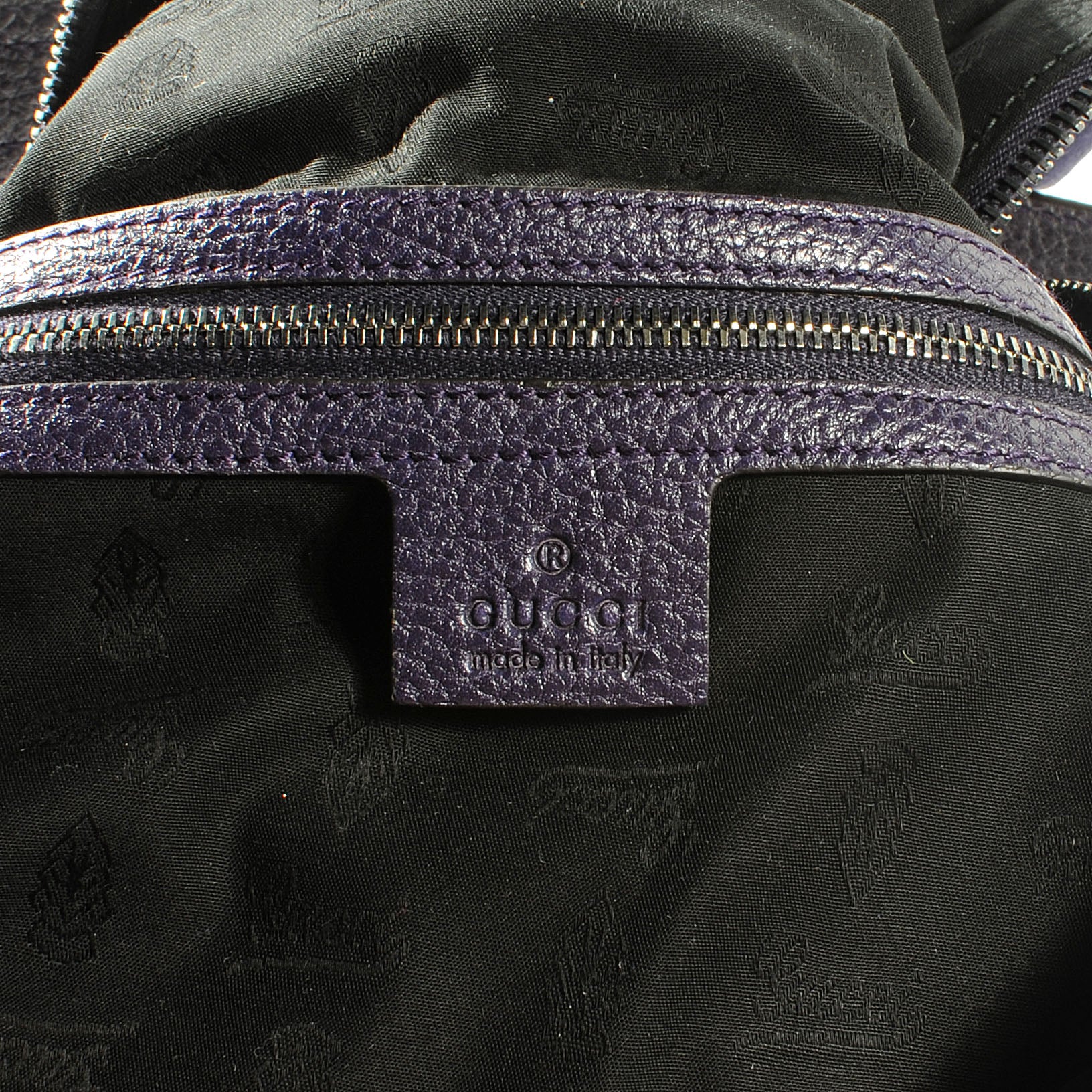 Gucci Suede Icon Bit Shoulder Bag Purple 7 of 7