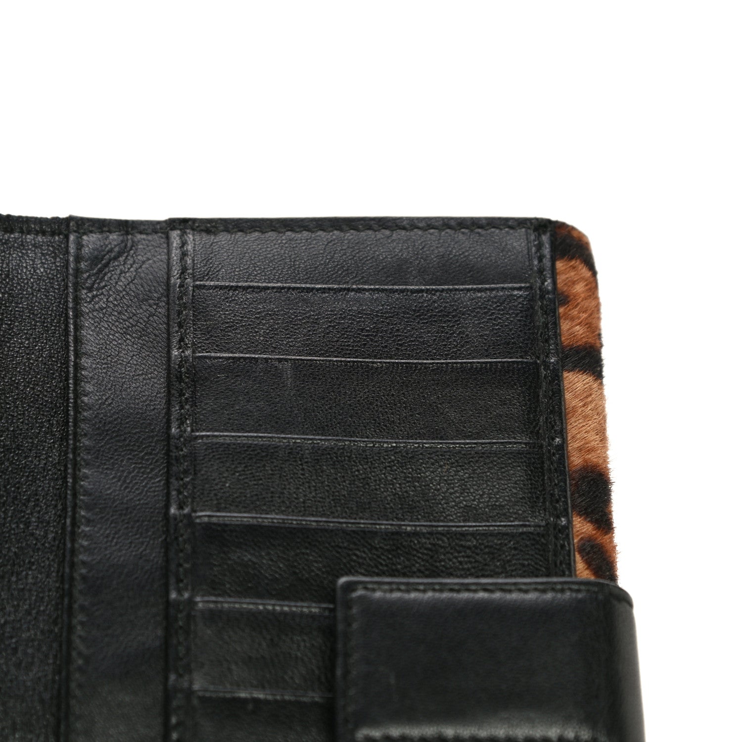 Alexander McQueen Calf Hair Leopard Print Skull Continental Wallet 15 of 20