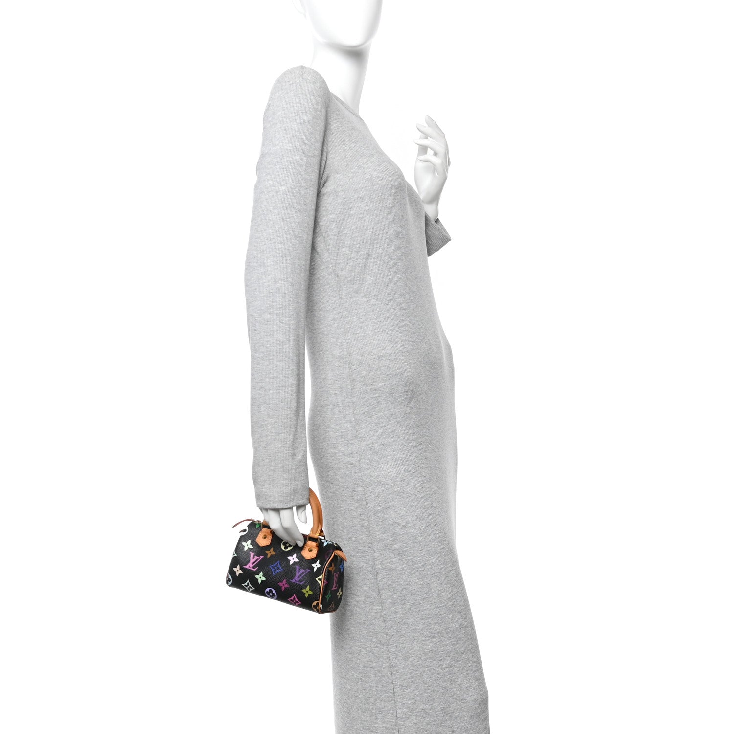 Louis Vuitton Monogram Multicolor Mini Sac HL Speedy Black 2 of 8