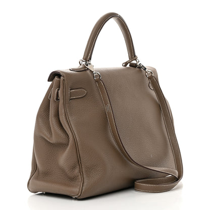 Hermes Taurillon Clemence Kelly Retourne 35 Etoupe 3 of 20