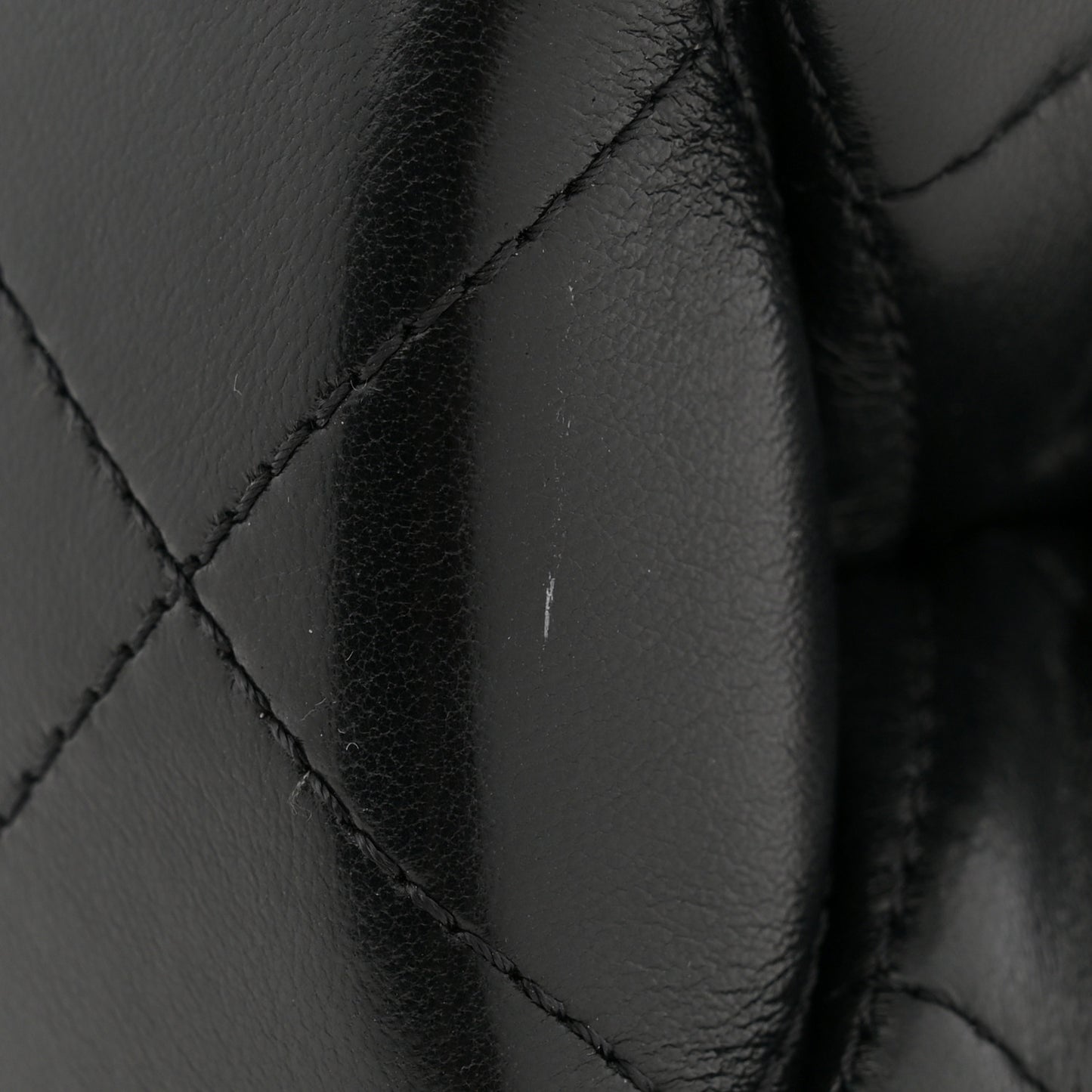 Shiny Lambskin Pearl Small Shopping Bag Black